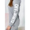 Pilka suknelė su užrašais ant rankovių "OFF-WHITE" nuotrauka