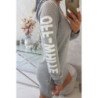 Pilka suknelė su užrašais ant rankovių "OFF-WHITE" nuotrauka