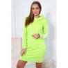 Pistacijų spalvos suknelė su užrašais ant rankovių "OFF-WHITE" nuotrauka
