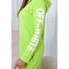 Pistacijų spalvos suknelė su užrašais ant rankovių "OFF-WHITE" nuotrauka