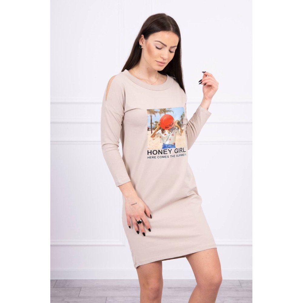 Smėlio spalvos suknelė "HONEY GIRL" nuotrauka Smėlio spalvos suknelė "HONEY GIRL" nuotrauka