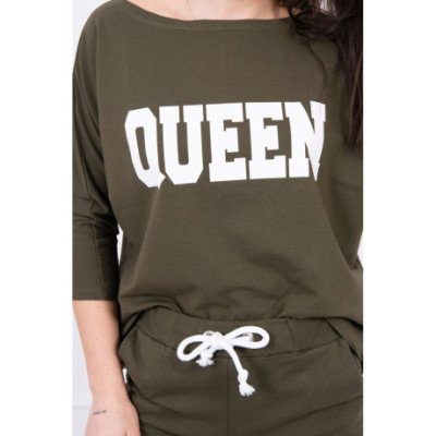 Chaki spalvos rinkinys su "QUEEN" užrašu nuotrauka