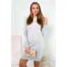 Pilkos spalvos suknelė su užrašais ant rankovių "OFF-WHITE" nuotrauka