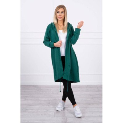 Žalias oversize kardiganas su užrašu nuotrauka