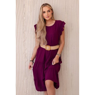 Veliūrinė suknelė su dekoratyviniu žalios + smėlio spalvos raštu nuotrauka