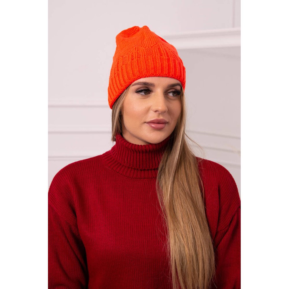 Oranžinė kepurė Irmina K333 nuotrauka Oranžinė kepurė Irmina K333 nuotrauka