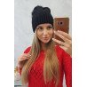 Juoda  kepurė su bumbulu Judyta K347 nuotrauka