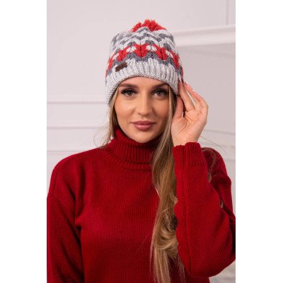 Juoda  kepurė su bumbulu Judyta K347 nuotrauka