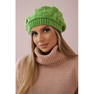 Mocca spalvos kepurė su pūkeliu Paulina K227 nuotrauka