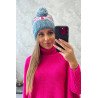 Džinsinė  kepurė su bumbulu Elizabeth K386 nuotrauka