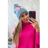 Džinsinė  kepurė su bumbulu Elizabeth K386 nuotrauka