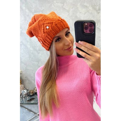 Oranžinė  kepurė Ramona K383 nuotrauka